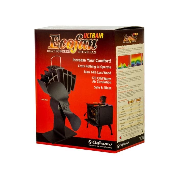 Caframo Caframo Ecofan UltrAir 125 CFM Wood Stove Fan (Black) - 810CAXBX 810CAXBX Fireplace Accessories