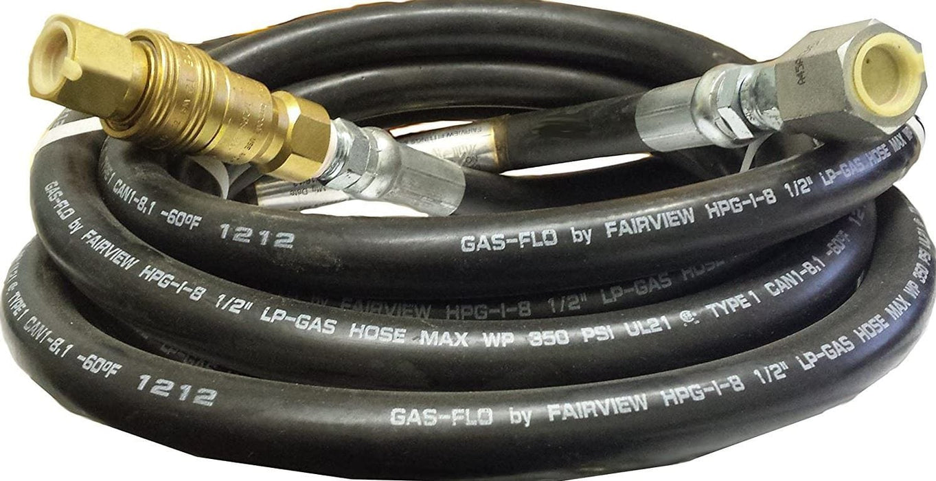 Chadwicks & Hacks Easy Radiant Works 15'x1/2" Neoprene Flexible Gas Connector + 1/2" Quick Disconnect - PH-500 PH-500 Outdoor Parts