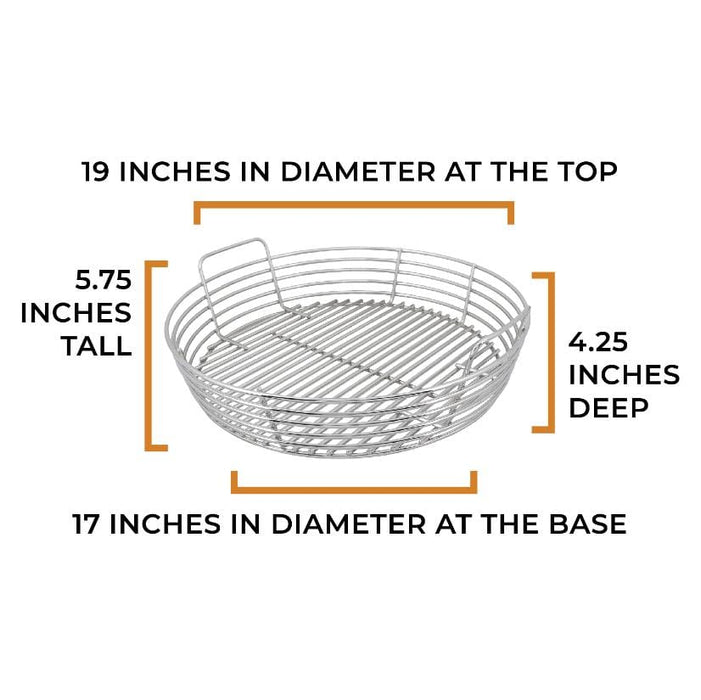 Chadwicks & Hacks Kick Ash Basket (Big Green Egg - XLarge) - KAB-XL-SS KAB-XL-SS Barbecue Accessories