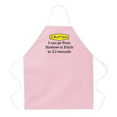 Chadwicks & Hacks LA Imprints Attitude Apron - Hostess to B!tch 2069 Barbecue Accessories