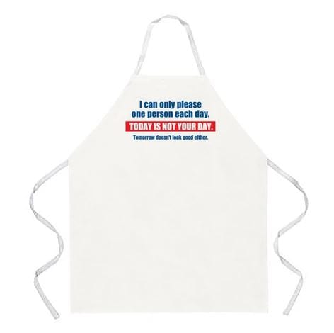 Chadwicks & Hacks LA Imprints Attitude Apron - Today is not your day 2235 Barbecue Accessories