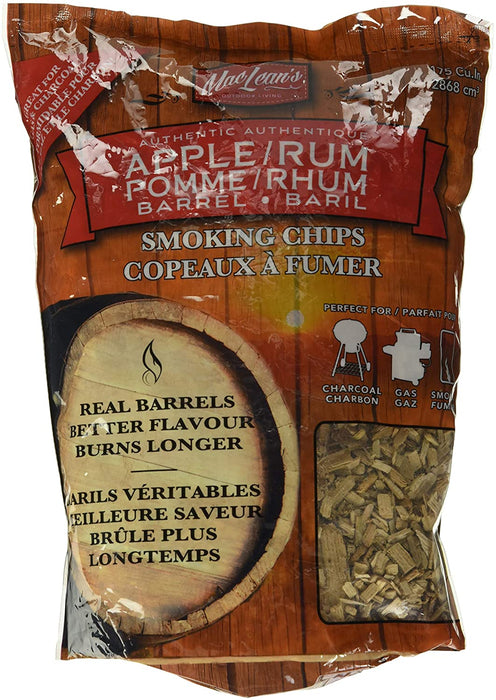 Chadwicks & Hacks MacLean's Smoking Chips (Apple/Rum - 2lb.) - CB-210AR-CP CB-210AR-CP Barbecue Accessories