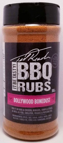 Chadwicks & Hacks Ted Reader BBQ Rub - Bollywood Bone Dust (302G) TR-BBD Barbecue Accessories