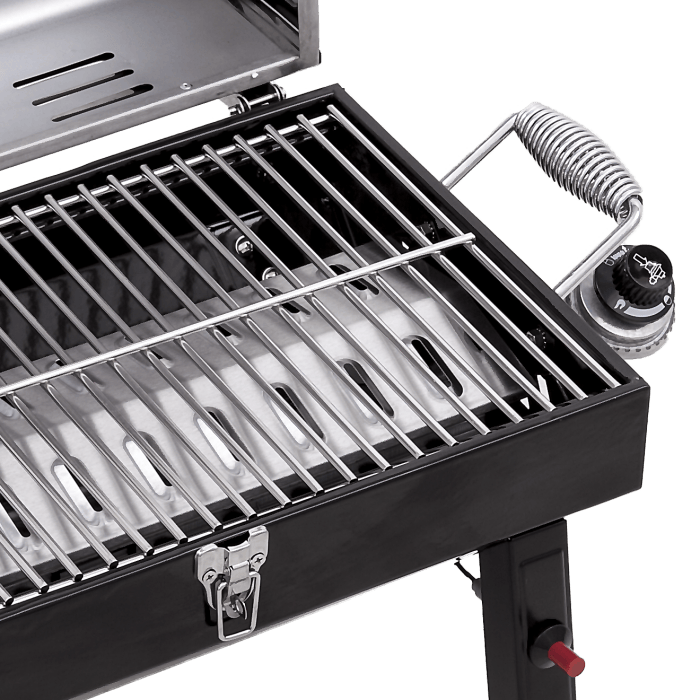 Charbroil Char Broil 1-Burner Portable Propane Gas Grill in Stainless Steel 465640214 Barbecue Finished - Gas 47362564023