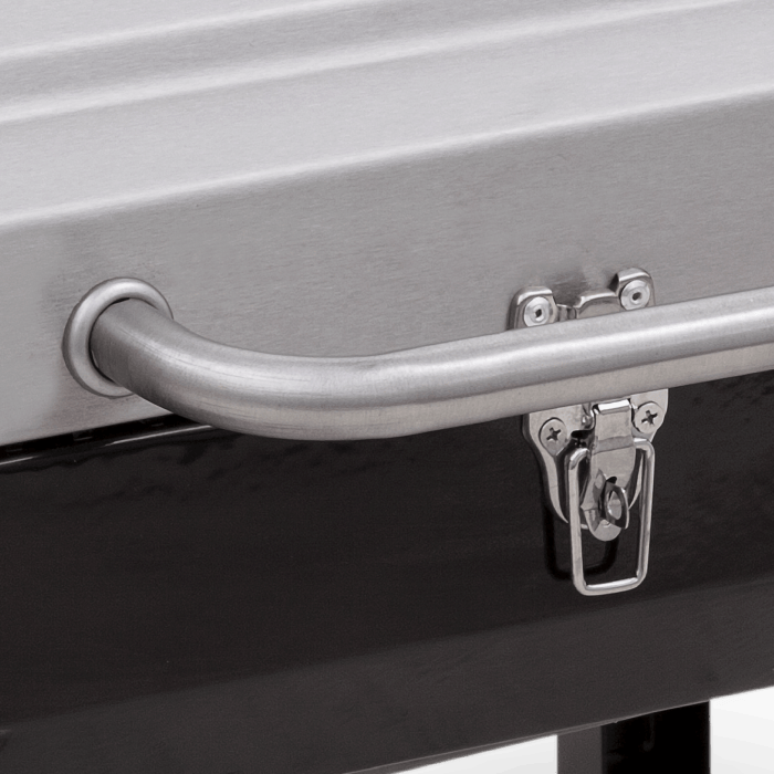 Charbroil Char Broil 1-Burner Portable Propane Gas Grill in Stainless Steel 465640214 Barbecue Finished - Gas 47362564023