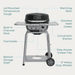 Charbroil Char Broil Bistro Pro Gas Grill + Charcoal Mode 25102152 Barbecue Finished - Gas 99143121529