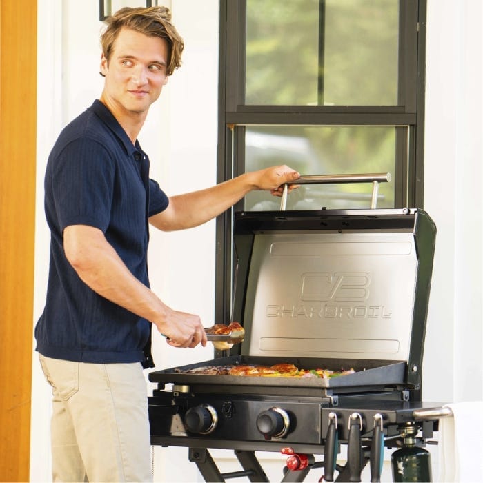 Charbroil Char Broil Performance Series 22" Folding Cart 2 Burner Portable Propane Gas Griddle 463711223 Barbecue Finished - Gas 47362371126