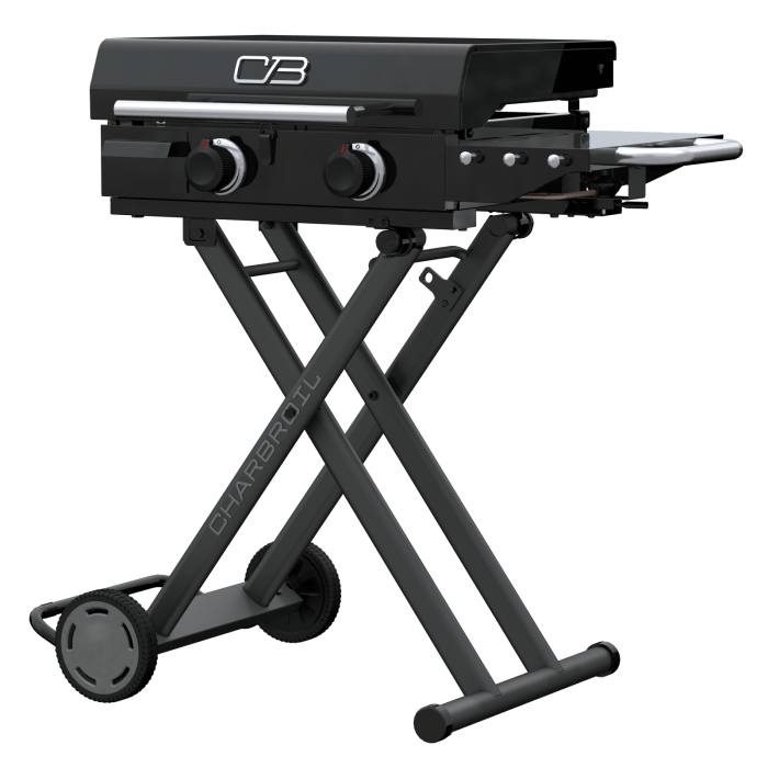 Charbroil Char Broil Performance Series 22" Folding Cart 2 Burner Portable Propane Gas Griddle 463711223 Barbecue Finished - Gas 47362371126
