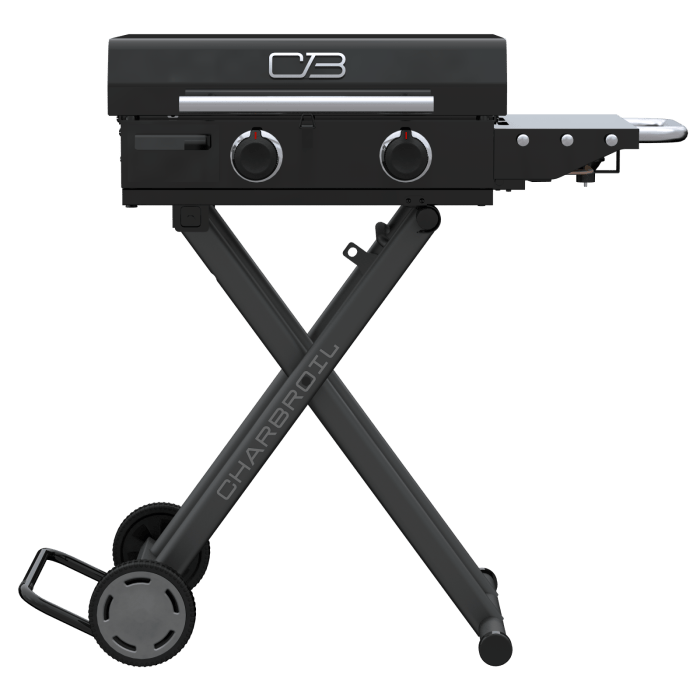 Charbroil Char Broil Performance Series 22" Folding Cart 2 Burner Portable Propane Gas Griddle 463711223 Barbecue Finished - Gas 47362371126