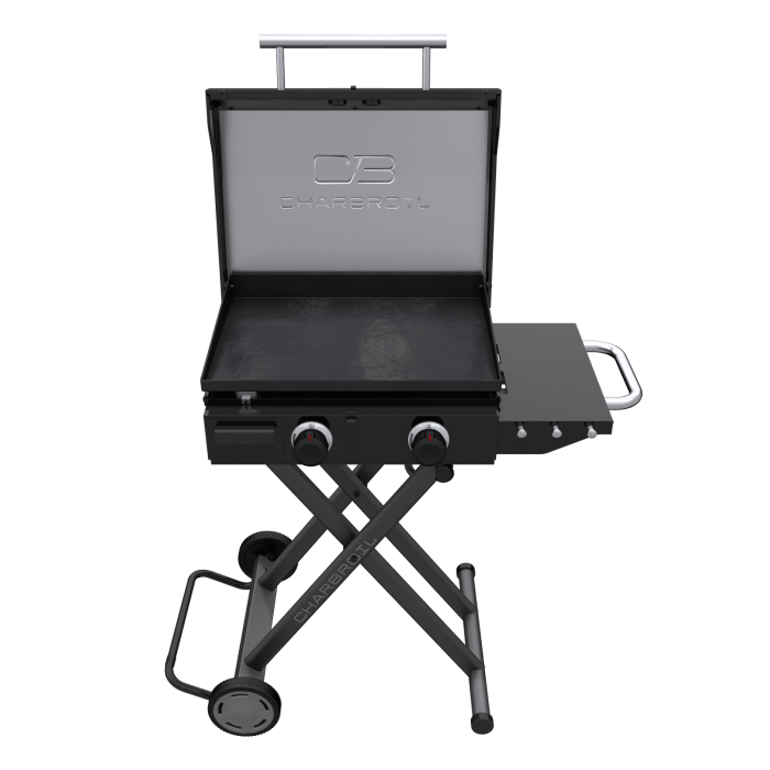 Charbroil Char Broil Performance Series 22" Folding Cart 2 Burner Portable Propane Gas Griddle 463711223 Barbecue Finished - Gas 47362371126