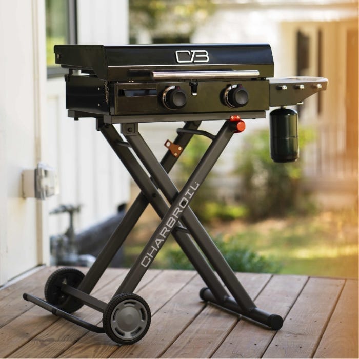 Charbroil Char Broil Performance Series 22" Folding Cart 2 Burner Portable Propane Gas Griddle 463711223 Barbecue Finished - Gas 47362371126