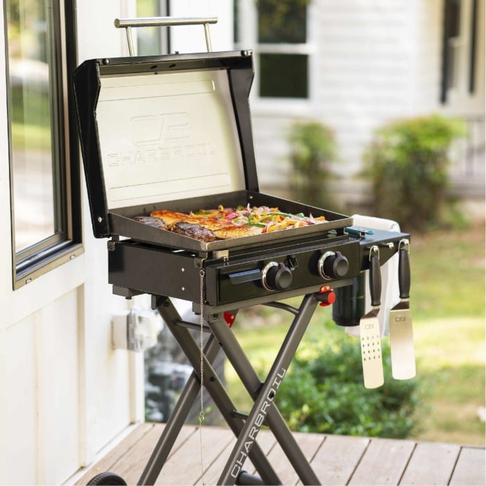 Charbroil Char Broil Performance Series 22" Folding Cart 2 Burner Portable Propane Gas Griddle 463711223 Barbecue Finished - Gas 47362371126