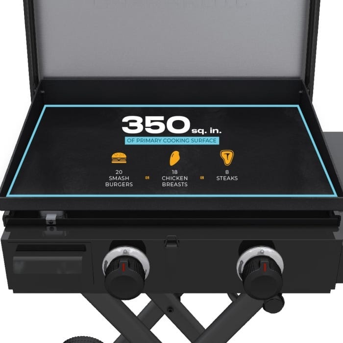 Charbroil Char Broil Performance Series 22" Folding Cart 2 Burner Portable Propane Gas Griddle 463711223 Barbecue Finished - Gas 47362371126