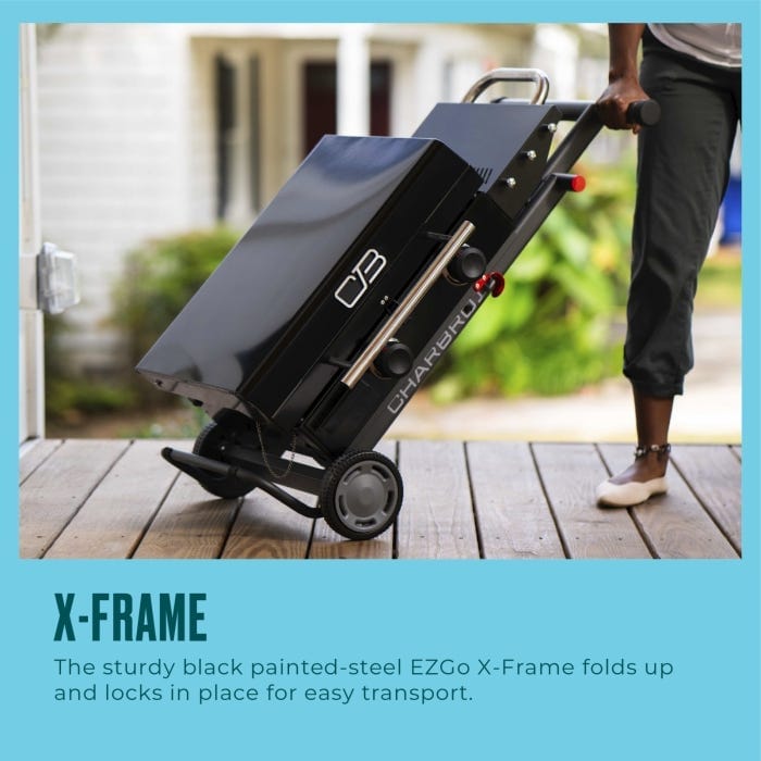 Charbroil Char Broil Performance Series 22" Folding Cart 2 Burner Portable Propane Gas Griddle 463711223 Barbecue Finished - Gas 47362371126