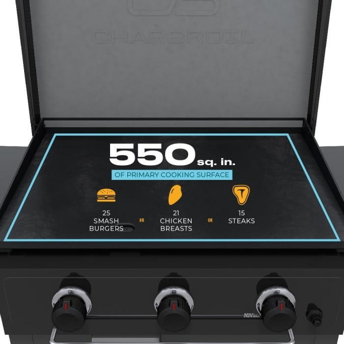 Charbroil Char Broil Performance Series 28" XL Propane Gas Griddle With Cart 3 Burner Flat Top Grill 463258924 Barbecue Finished - Gas 47362325891