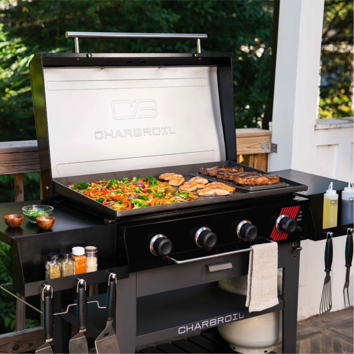 Charbroil Char Broil Performance Series 36" Deluxe Propane Gas Griddle with Cart 4 Burner Flat Top Grill 463285924 Barbecue Finished - Gas 47362328595