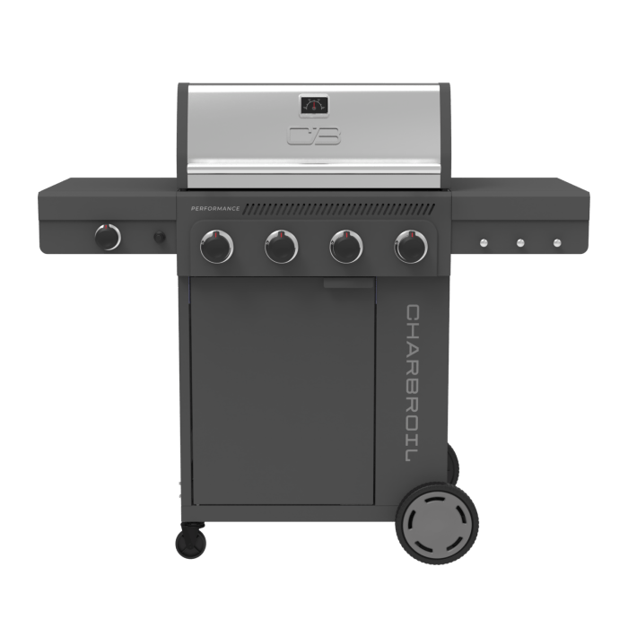 Charbroil Char Broil Performance Series FlavorMax 4 Burner Gas Grill Cabinet with Side Burner Barbecue Finished - Gas