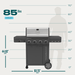 Charbroil Char Broil Performance Series FlavorMax 4 Burner Gas Grill Cabinet with Side Burner Barbecue Finished - Gas