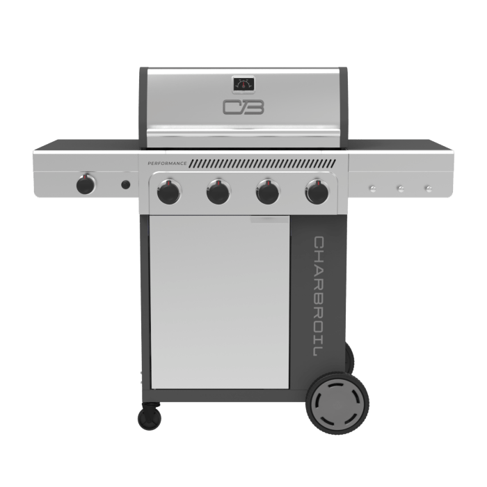 Charbroil Char Broil Performance Series FlavorMax 4 Burner Gas Grill Cabinet with Side Burner Barbecue Finished - Gas