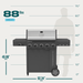 Charbroil Char Broil Performance Series FlavorMax™ 5 Burner Gas Grill Cabinet with Side Burner Gray 466834225 Barbecue Finished - Gas 047362683427