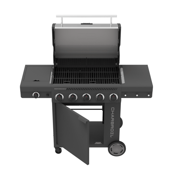 Charbroil Char Broil Performance Series FlavorMax™ 5 Burner Gas Grill Cabinet with Side Burner Gray 466834225 Barbecue Finished - Gas 047362683427