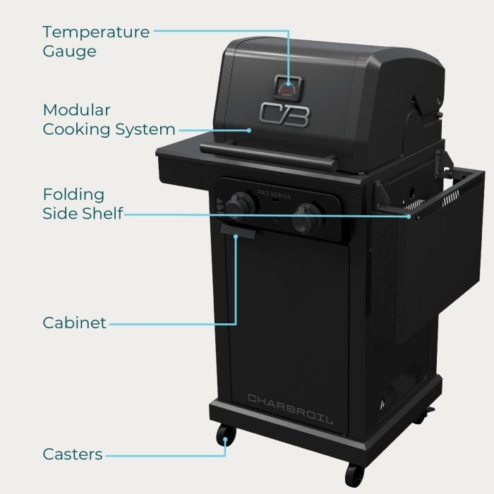Charbroil Char Broil Pro Series 2-Burner Gas Grill 463676724 Barbecue Finished - Gas 47362367679