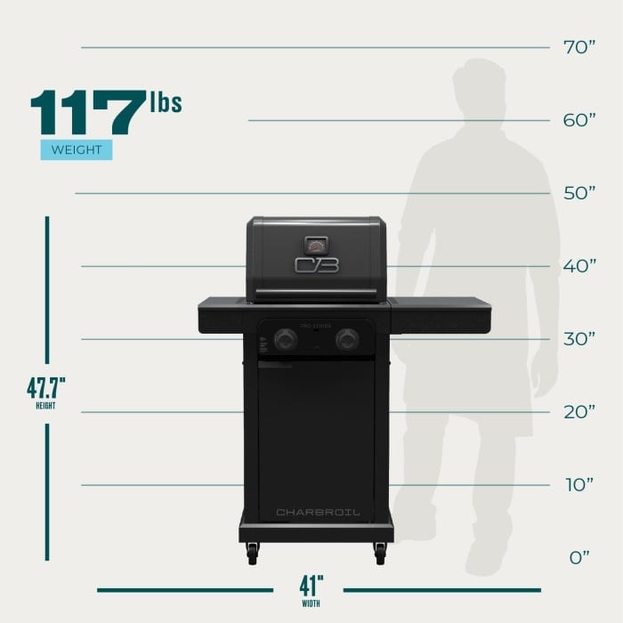 Charbroil Char Broil Pro Series 2-Burner Gas Grill 463676724 Barbecue Finished - Gas 47362367679