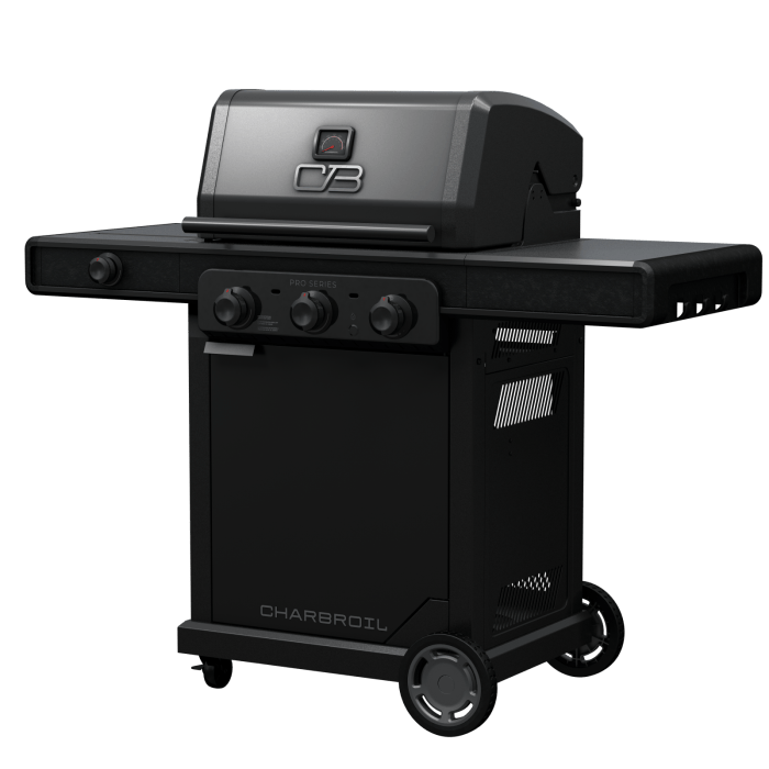 Charbroil Char Broil Pro Series 3-Burner Gas Grill with Side Burner 463366724 Barbecue Finished - Gas 47362336675
