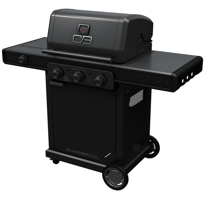 Charbroil Char Broil Pro Series 3-Burner Gas Grill with Side Burner 463366724 Barbecue Finished - Gas 47362336675