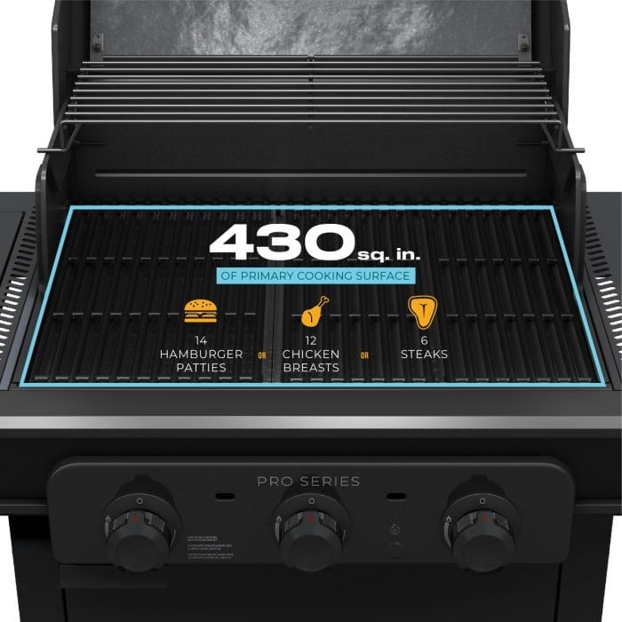 Charbroil Char Broil Pro Series 3-Burner Gas Grill with Side Burner 463366724 Barbecue Finished - Gas 47362336675