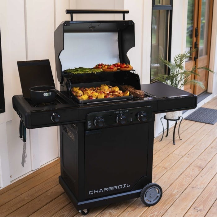 Charbroil Char Broil Pro Series 3-Burner Gas Grill with Side Burner 463366724 Barbecue Finished - Gas 47362336675