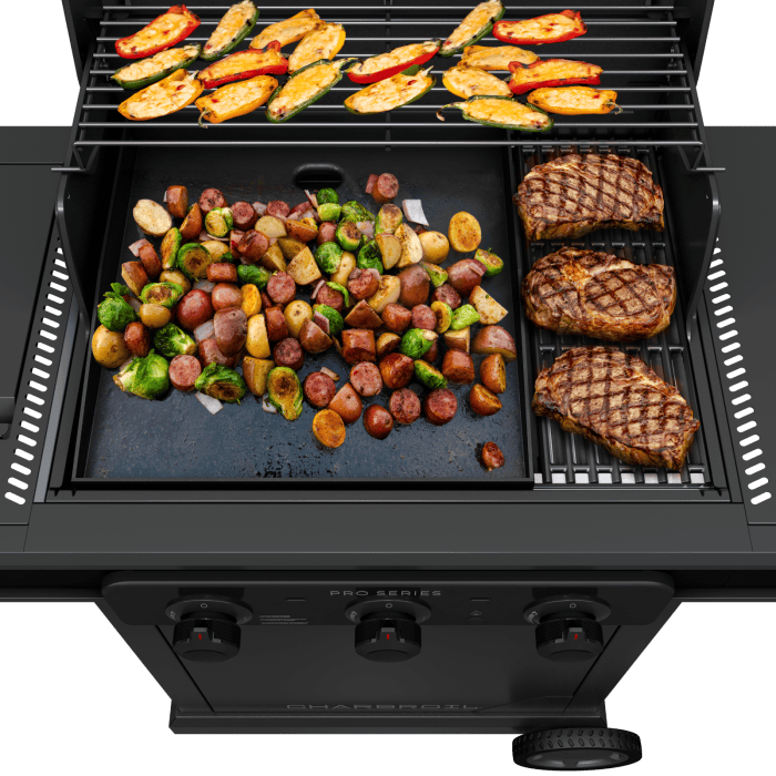Charbroil Char Broil Pro Series 3-Burner Gas Grill with Side Burner 463366724 Barbecue Finished - Gas 47362336675