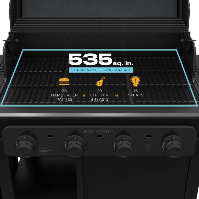 Charbroil Char Broil Pro Series 4-Burner Gas Grill with Side Burner 463281024 Barbecue Finished - Gas 47362328106