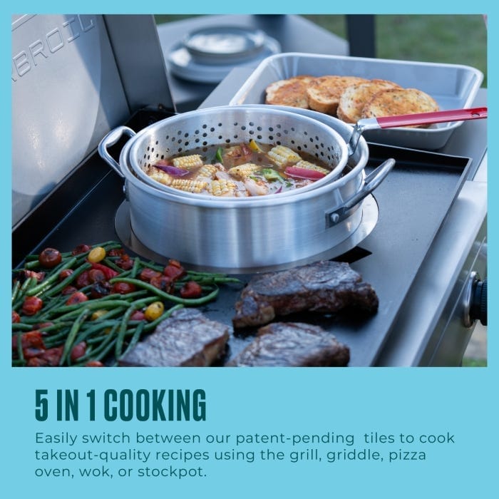 Charbroil Char Broil Versa-Tile 28" 3-Burner All-in-one Cooking Station 466217525 Barbecue Finished - Gas 47362621757