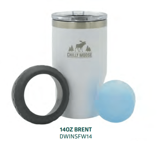 Chilly Moose Chilly Moose Brent Quad Insulator & Tumbler (14 oz.) Frost White DWINSFW14 Outdoor Finished 665270490588