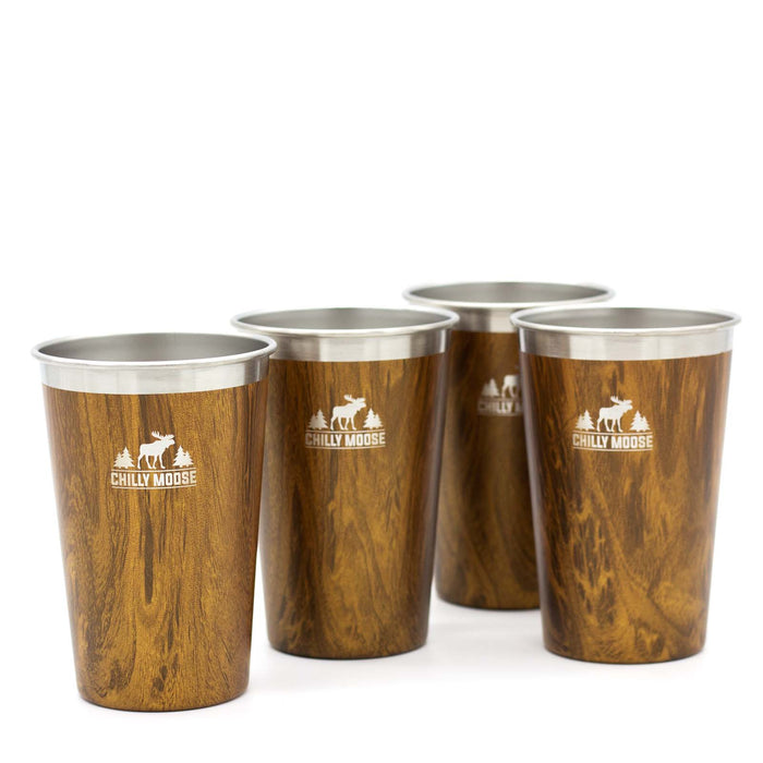 Chilly Moose Chilly Moose Long Beach Tumblers (4-Piece Set) Woodland DWLBWGSET Outdoor Finished 665270205182