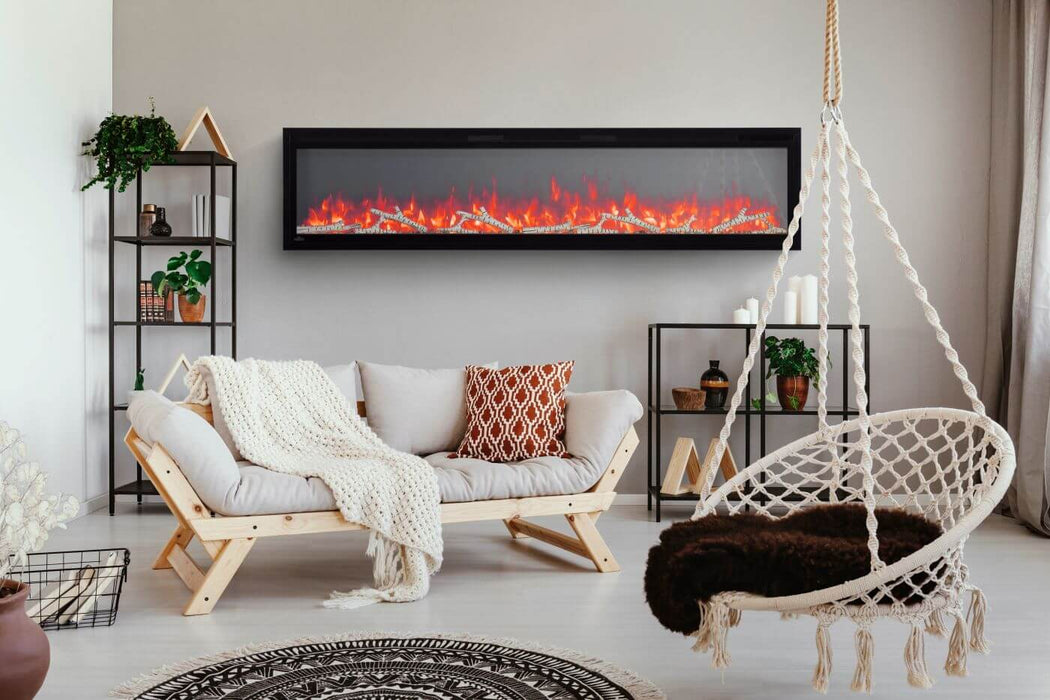 Continental Fireplaces Continental Fireplaces Entice 72 Electric Fireplace CEFL72FH-1 Fireplace Finished - Electric