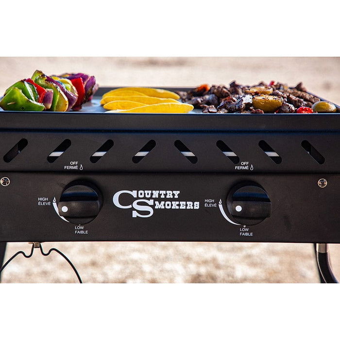 Country Smokers Country Smokers 2-Burner Griddle 10666 Barbecue Finished - Gas 684678106662