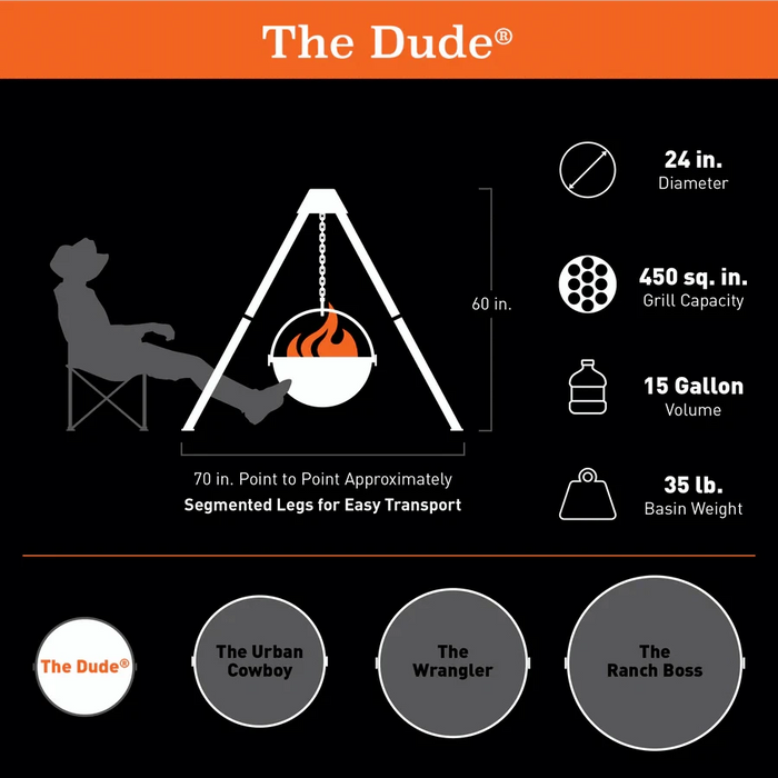 Cowboy Cauldrons Cowboy Cauldrons - The Dude CO51001-DUDE Outdoor Finished