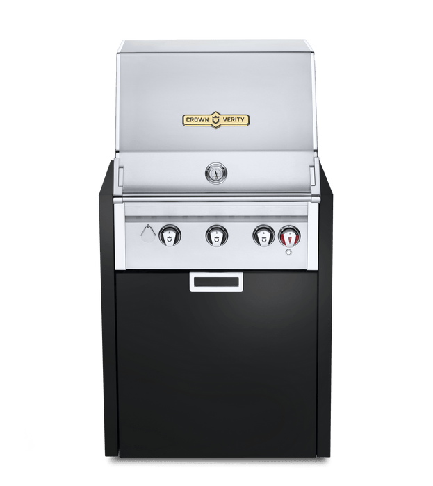 Crown Verity Crown Verity 24" Infinite Modular Gas Grill with Light Package & Propane Tank Holder Propane / Alaskan Midnight IGM24LPAM-LT Barbecue Finished - Gas