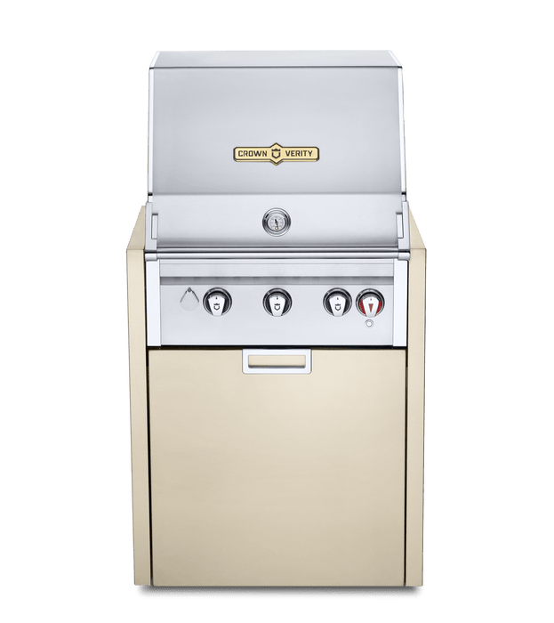 Crown Verity Crown Verity 24" Infinite Modular Gas Grill with Light Package & Propane Tank Holder Propane / Alberta Wheatfield IGM24LPAW-LT Barbecue Finished - Gas