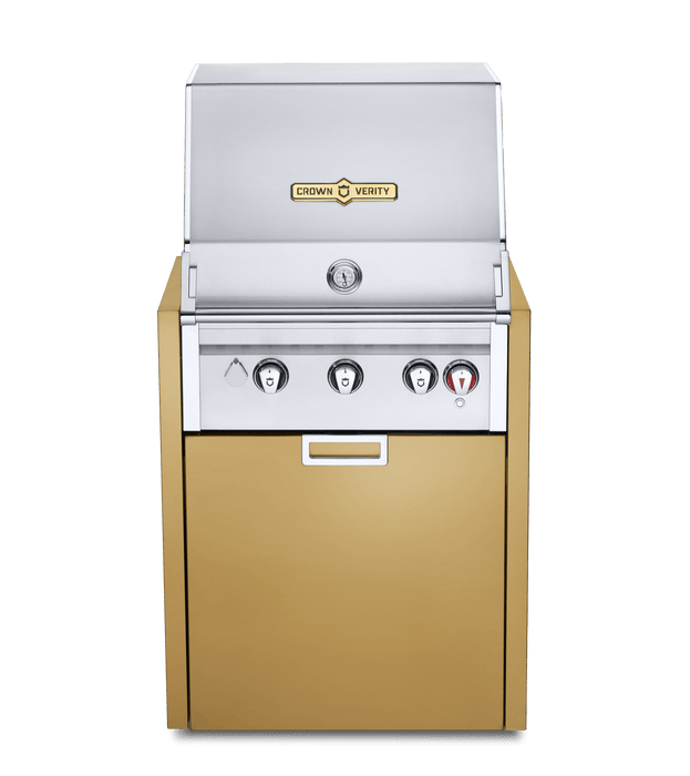 Crown Verity Crown Verity 24" Infinite Modular Gas Grill with Light Package & Propane Tank Holder Propane / Grand Canyon Gold IGM24LPGC-LT Barbecue Finished - Gas