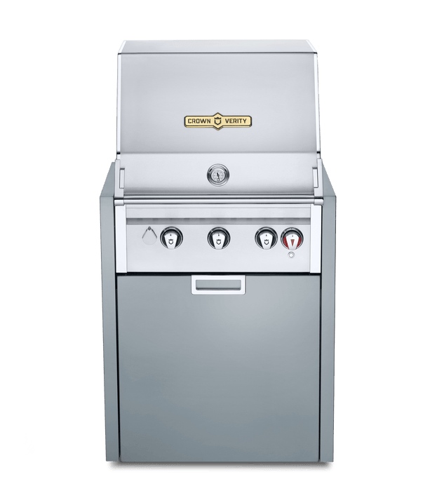 Crown Verity Crown Verity 24" Infinite Modular Gas Grill with Light Package & Propane Tank Holder Propane / Muskoka Mist IGM24LPMM-LT Barbecue Finished - Gas