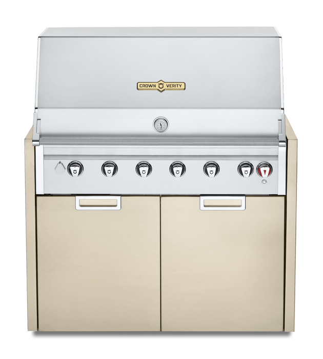 Crown Verity Crown Verity 42" Infinite Modular Gas Grill with Light Package & Propane Tank Holder Propane / Alberta Wheatfield IGM42LPAW-LT Barbecue Finished - Gas