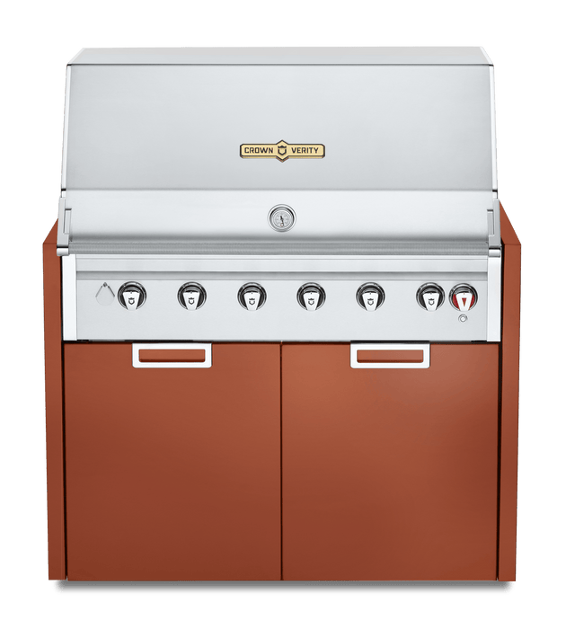 Crown Verity Crown Verity 42" Infinite Modular Gas Grill with Light Package & Propane Tank Holder Propane / Red Rock Sandstone IGM42LPRR-LT Barbecue Finished - Gas