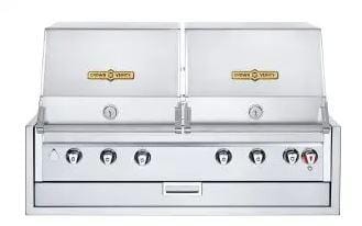 Crown Verity Crown Verity 48" Infinite Series Built-In Dual Dome Grill (Grill Only) Barbecue Finished - Gas