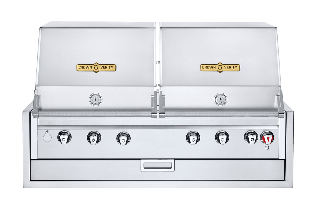 Crown Verity Crown Verity 48" Infinite Series Built-In Dual Dome Grill Propane IBI482RDLP Barbecue Finished - Gas
