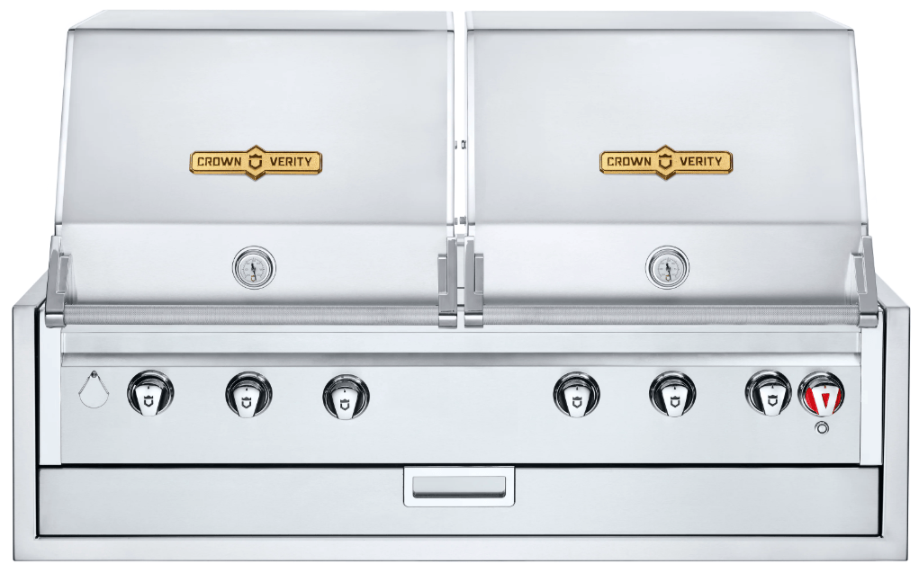 Crown Verity Crown Verity 48" Infinite Series Built-In Dual Dome Grill with Light Package - IBI482RD-LT Barbecue Finished - Gas