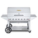 Crown Verity Crown Verity 48" Mobile Grill Pro Single Inlet 50-100 lb. Tank Capacity - CV-MCB-48-SI50/100-PRO CV-MCB-48-SI50/100-PRO Barbecue Finished - Gas
