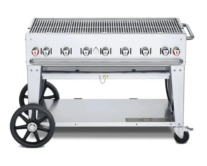 Crown Verity Crown Verity 48" Mobile Grill Single Inlet 50-100 lb. Tank Capacity - CV-MCB-48-SI50/100 CV-MCB-48-SI50/100 Barbecue Finished - Gas